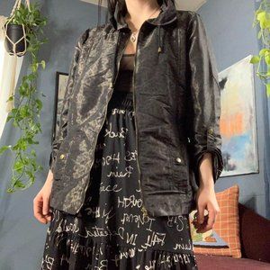 Leopard Print Lightweight Zip Up Jacket